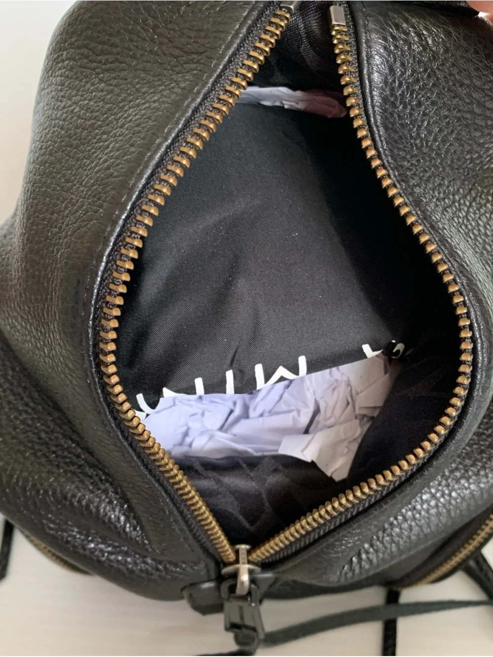 NWT Rebecca Minkoff Convertible Mini Julian Leather Backpack Black
